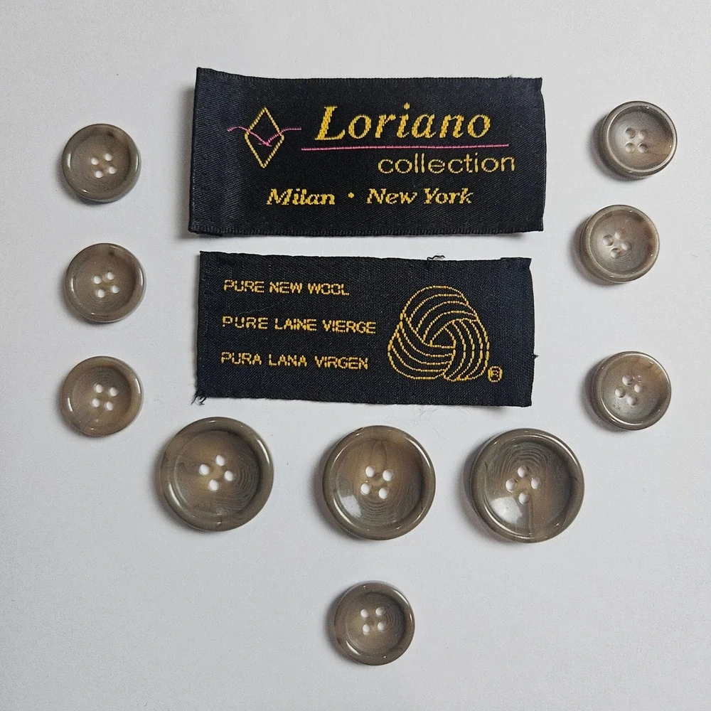Loriano Collection Light Brown Swirl Suit Blazer Replacement Buttons‎ Set of 10